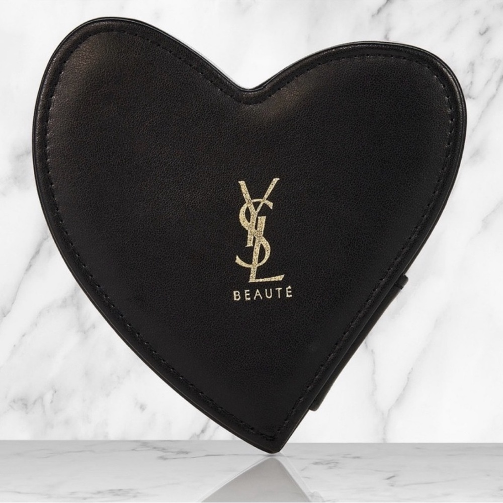 Yves Saint Laurent Black and Gold Heart-Shaped Case